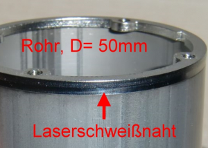 Laserschweißen Gewindereing Rohr 50